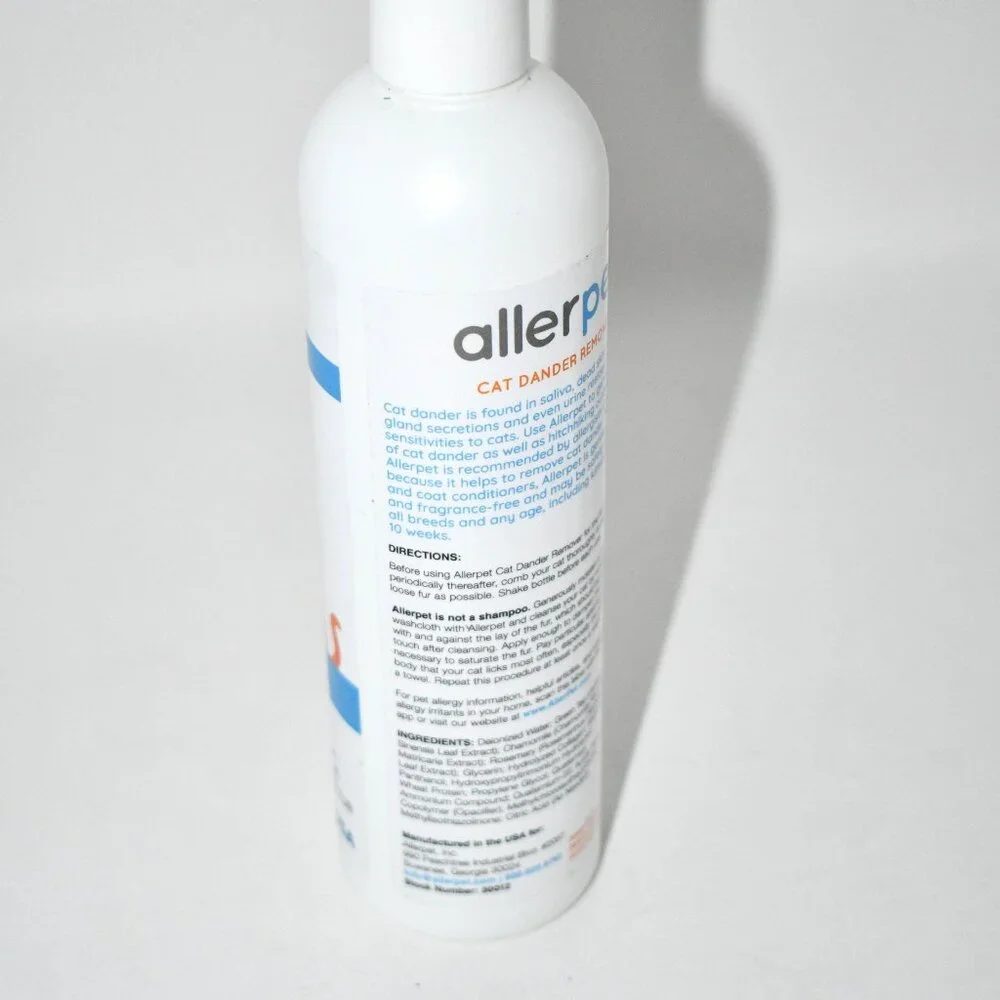 Allerpet Cat 12-oz Bottle Reduces Allergens, Softens Fur – NWT